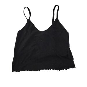Black Cropped Cami Top
